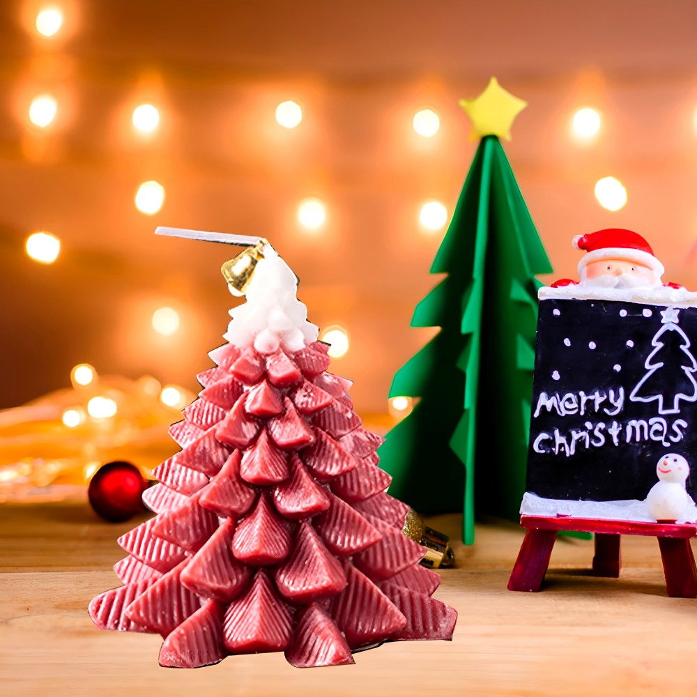 Elevate Your Decor with the 3" Festive Fir Scented Candle with Tree